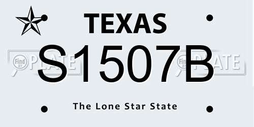 S1507B Texas License Plate