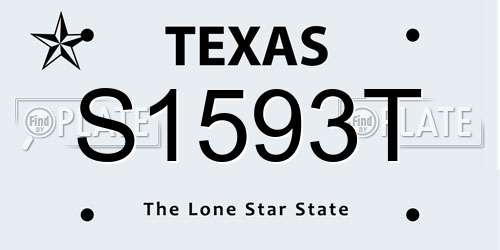 S1593T Texas License Plate