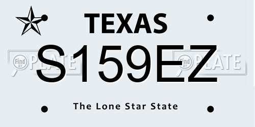 S159EZ Texas License Plate