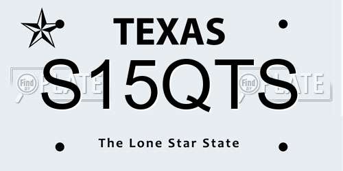 S15QTS Texas License Plate