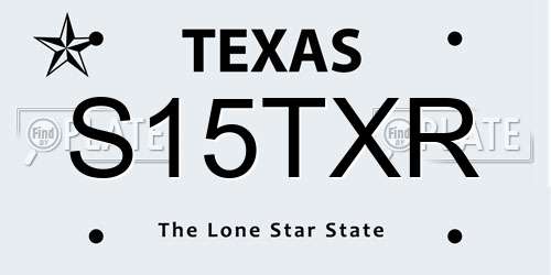 S15TXR Texas License Plate