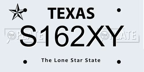 S162XY Texas License Plate