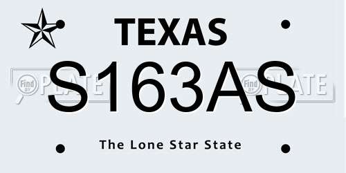 S163AS Texas License Plate