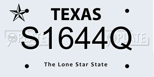 S1644Q Texas License Plate