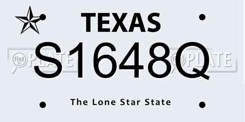 S1648Q Texas License Plate