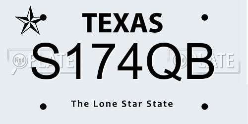 S174QB Texas License Plate
