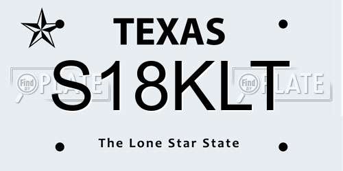 S18KLT Texas License Plate