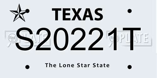 S20221T Texas License Plate