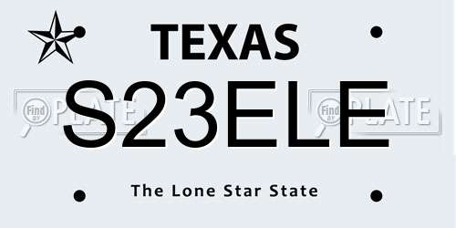 S23ELE Texas License Plate
