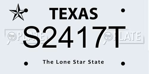 S2417T Texas License Plate