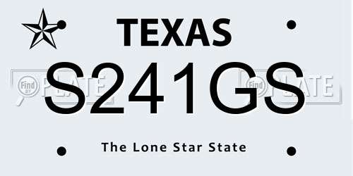 S241GS Texas License Plate