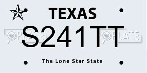 S241TT Texas License Plate