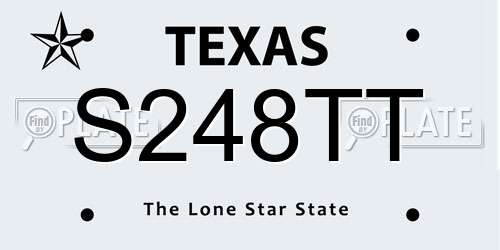 S248TT Texas License Plate