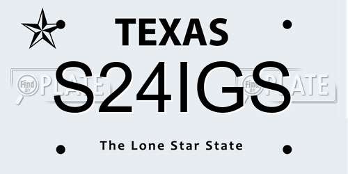 S24IGS Texas License Plate
