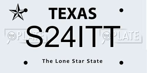 S24ITT Texas License Plate