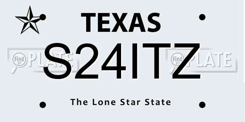 S24ITZ Texas License Plate