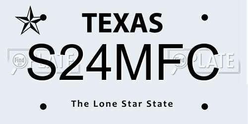 S24MFC Texas License Plate