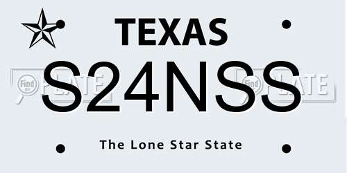 S24NSS Texas License Plate