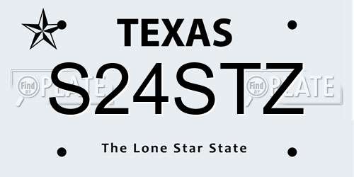 S24STZ Texas License Plate
