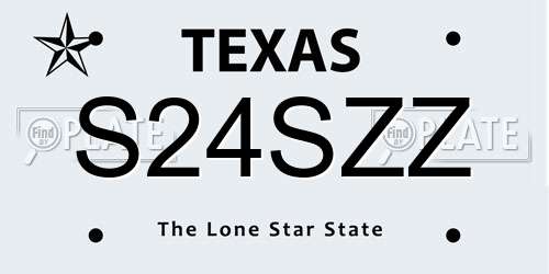 S24SZZ Texas License Plate