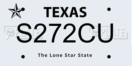 S272CU Texas License Plate