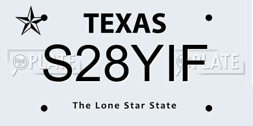 S28YIF Texas License Plate