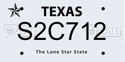 S2C712 Texas License Plate