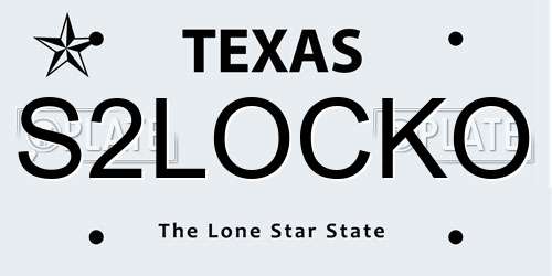 S2LOCKO Texas License Plate