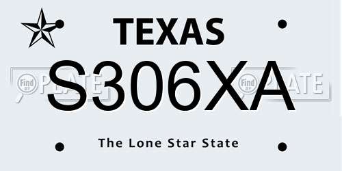 S306XA Texas License Plate