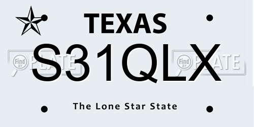 S31QLX Texas License Plate