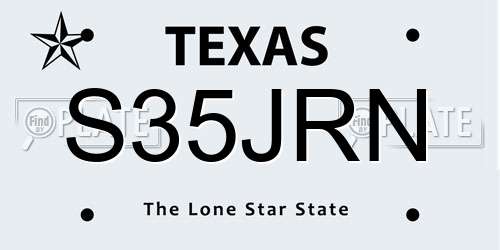 S35JRN Texas License Plate