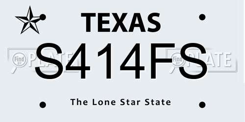 S414FS Texas License Plate