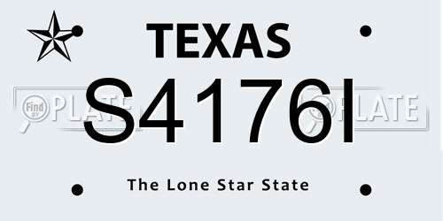 S4176I Texas License Plate