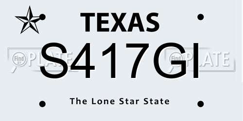 S417GI Texas License Plate