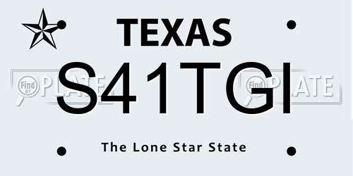 S41TGI Texas License Plate