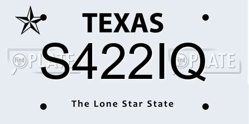S422IQ Texas License Plate