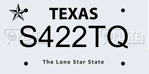 S422TQ Texas License Plate