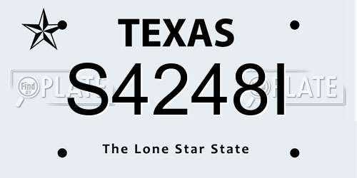 S4248I Texas License Plate