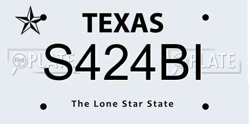 S424BI Texas License Plate