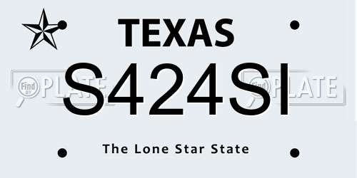 S424SI Texas License Plate