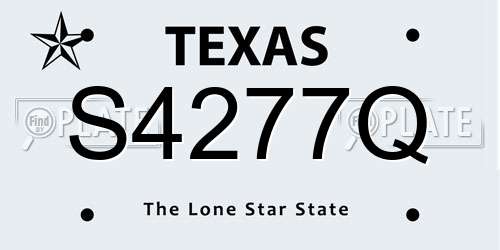 S4277Q Texas License Plate
