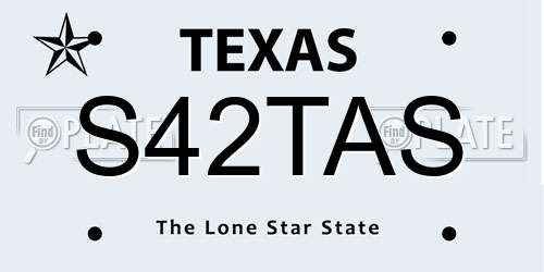 S42TAS Texas License Plate