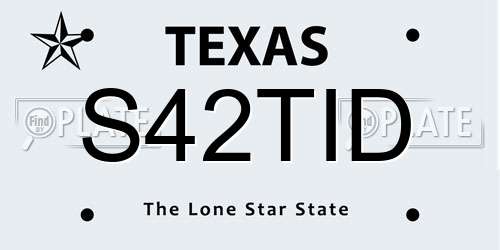 S42TID Texas License Plate