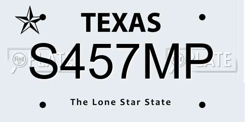 S457MP Texas License Plate