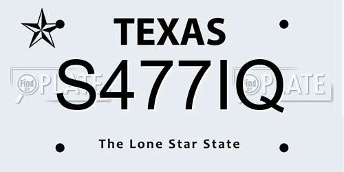 S477IQ Texas License Plate