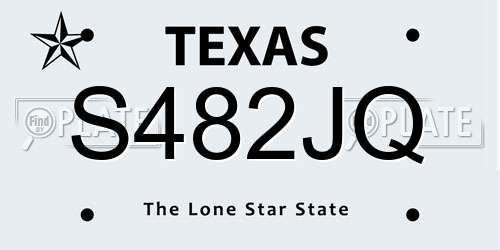 S482JQ Texas License Plate