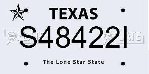 S48422I Texas License Plate