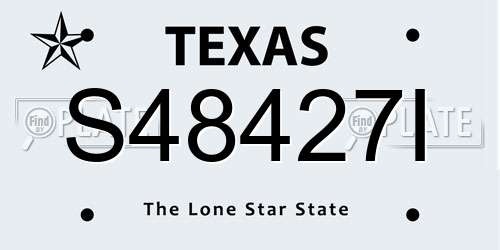 S48427I Texas License Plate