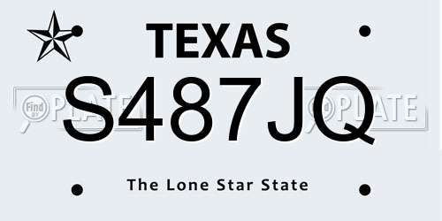 S487JQ Texas License Plate