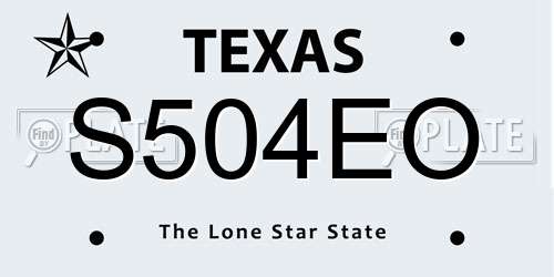 S504EO Texas License Plate